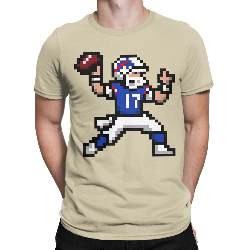 Josh Allen Cotton TShirt for Men Beach Y2K Funny T Shirts O Neck Trendy Cool Tees Plus Size Print Tops