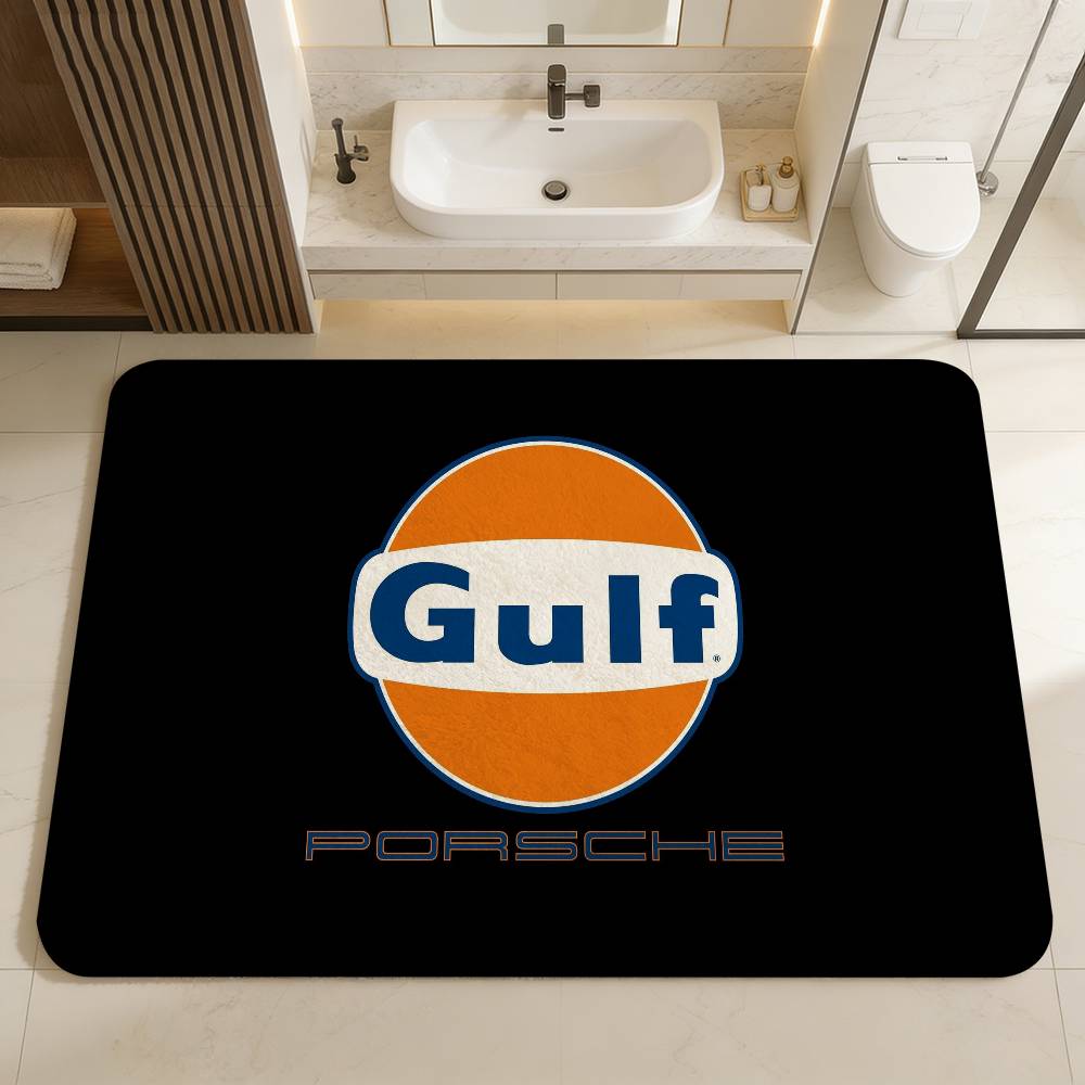 Tappetino d'ingresso logo G-Gulfs Racing Stile Nordico Tappetino per porta di casa Tappetini per bagno-WC Tappetino per decorazione camera da letto hotel