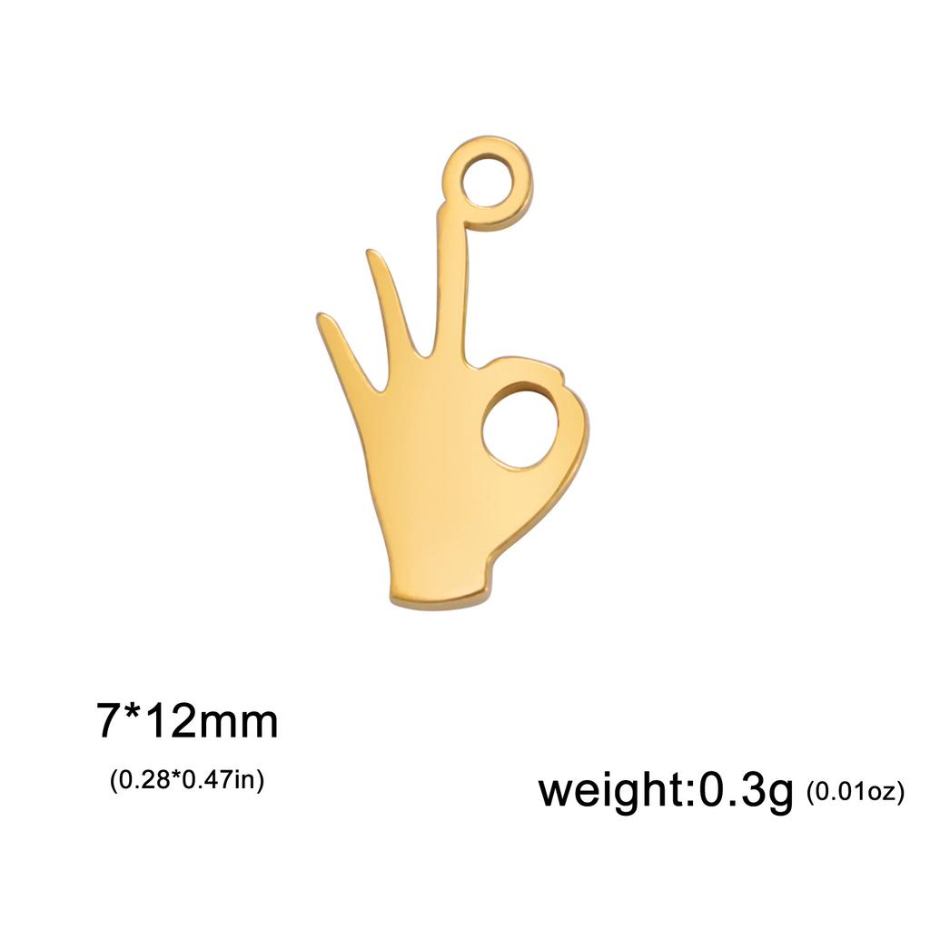 5pcs/lot Stainless Steel Gold Charms Irish Knot Hand Sun Flower Tree Ribbon Pentagram DIY Pendant for for Jewelry Making