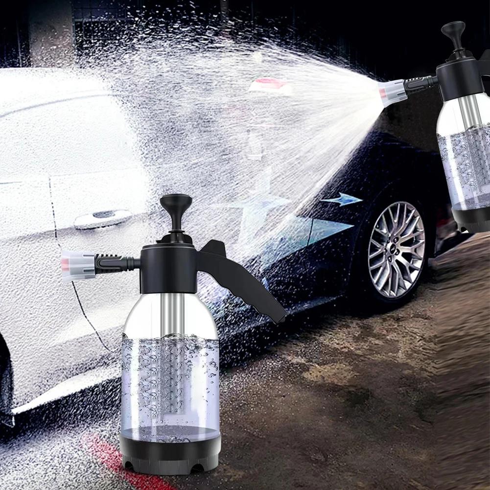 2L High/Air Pressure Washer with 2 Types of Nozzle Pneumatic Washer High Pressure Car Wash Spray Bottle for Car Home Cleaning