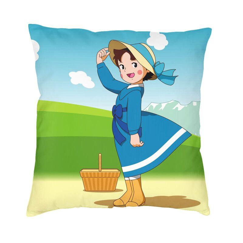 Heidi And Clara Cushion Cover Doublesided 3D Printing Alps Mountain Girl Throw Pillow Case for Sofa Pillowcase Home Decoration
