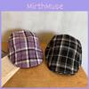 Pattern Checkered Fashion Women Casual Duckbill Cap For Summer Autumn And