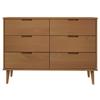 MOLDE Brown Drawer Cabinet 113 x 40 x 80 cm Solid Pine Wood
