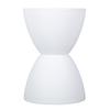 Modern Hourglass Shaped Stool Round End Table Stool for Shoe Changing Home Use 43x30cm