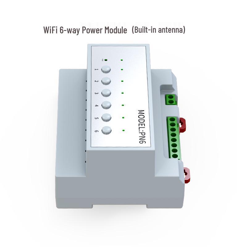 Zigbee Tuya WiFi 6-Channel On/Off Module for Hotel Room Control with Dry Contact Power Supply RCU Host.