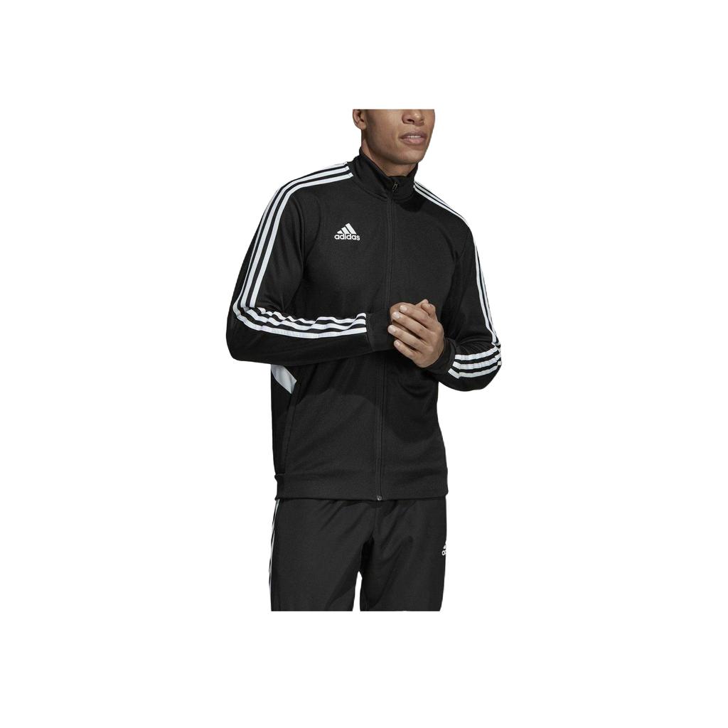 Adidas Vintage Sports Stand Collar Three Stripes Long Sleeve Jacket Men Jacket Black DY0102