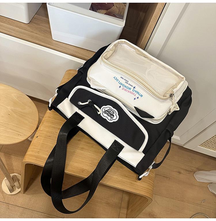 

New schoolbag fashion backpack women s large-capacity leisure bag junior high school students versatile trend student backpack