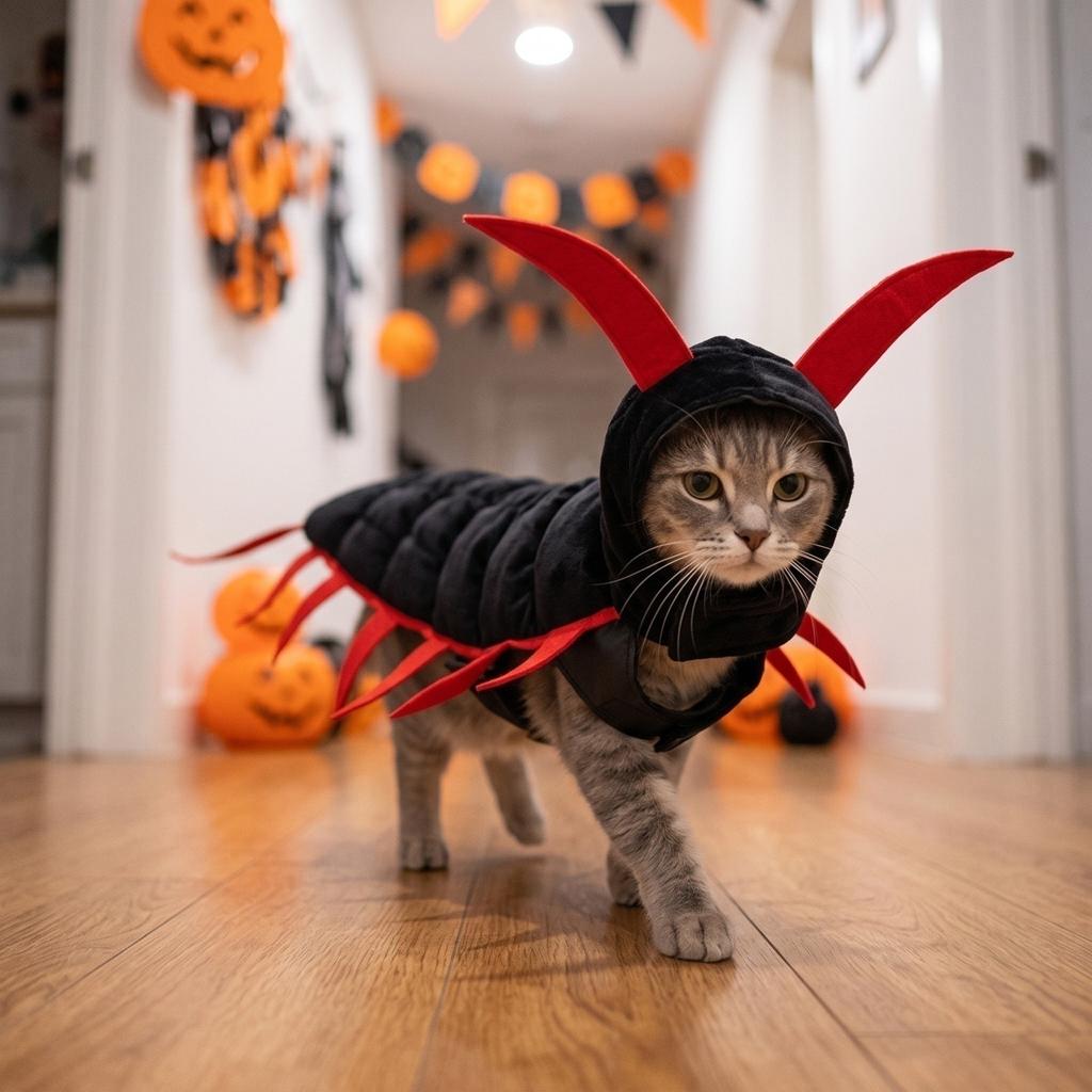 Halloween Costume Centipede, Funny Pet Outfit for Small Cats and Dogs