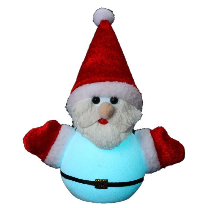 Pere noel plastique bonnet rouge lumineux