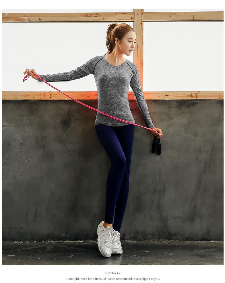 Plus Size Quick-Dry Long Sleeve Fitness Top for Yoga and Running