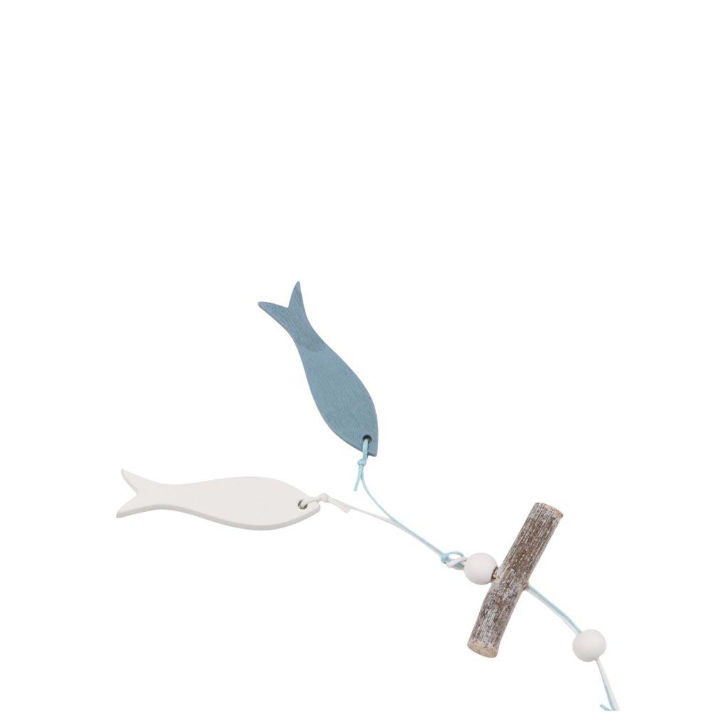 Solid Wood Carving Ocean Series Hanging Crafts Scallop Pendant Blue Ocean Pendant Wooden Ornament