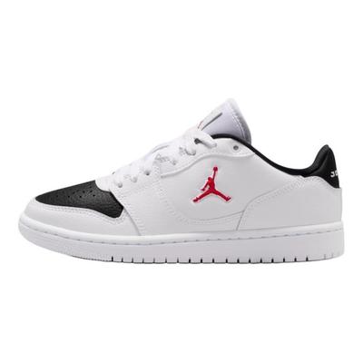 Court Connect Confortables Polyvalentes Basses Chaussures de Basketball pour Enfants Unisexe Chaussures de Basketball Noir Blanc Rouge IQ6016-102