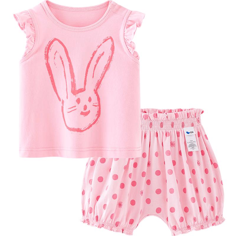 Minibala Artist Collaboration Baby Girl Vest & Shorts Set 90