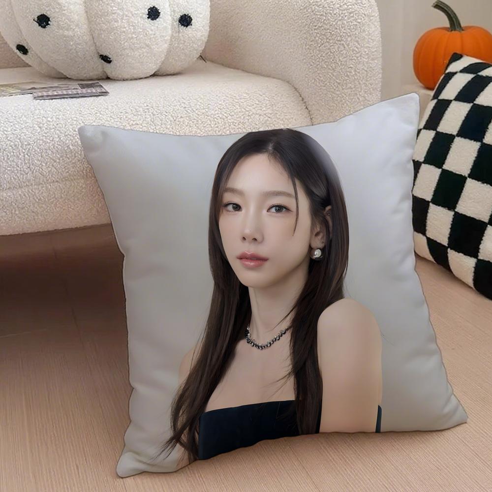 Singer Powerful TTaeyeon Cushion Cover Throw Pillow Cover Hidden Button Durable Polyester Chair Cushion