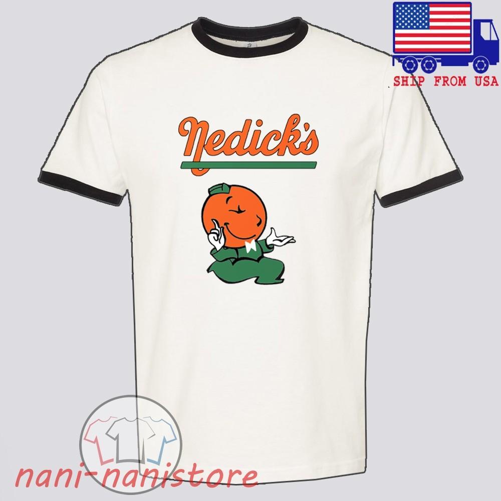Nedick#039;s Restaurant Men#039;s Ringer Black Size S3XL Unisex T-Shirt L