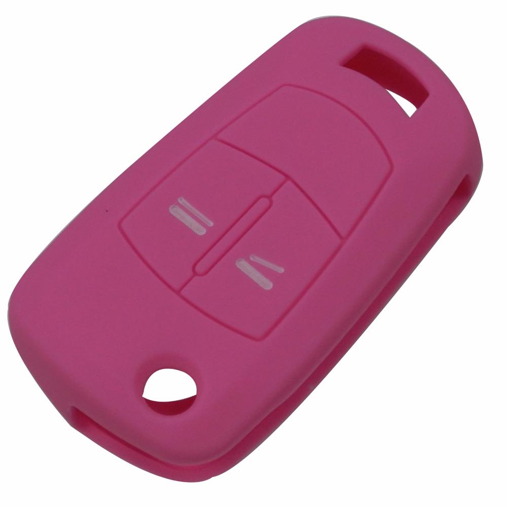 Jingyuqin Silicone Folding Flid Car Key Cover Case Fob For Vauxhall Opel Corsa Astra Vectra Signum 2 Button Silicone Remote