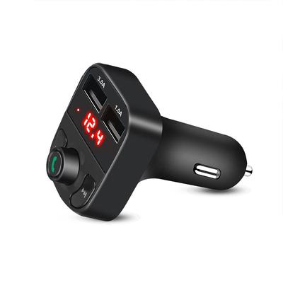 Kit de coche, cargador inalámbrico de teléfono Bluetooth, reproductor MP3 LCD, transmisor FM manos libres, cargador USB Dual