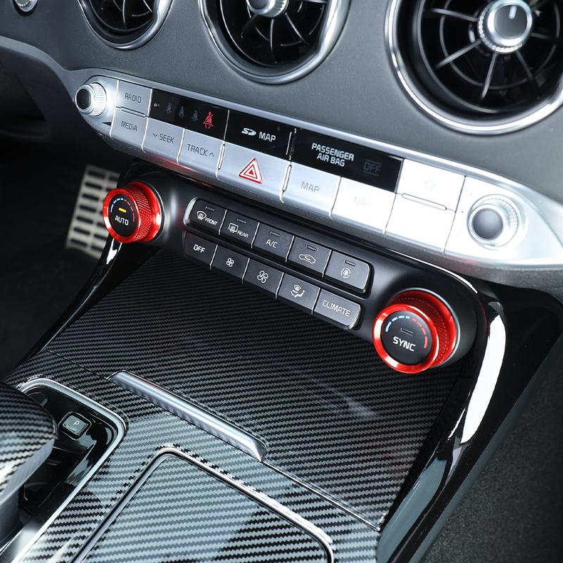 Automotive Interior Trim Aluminum Alloy Material Air Conditioner Rotation Cover Trim For Kia Stinger 2018    LHD RHD