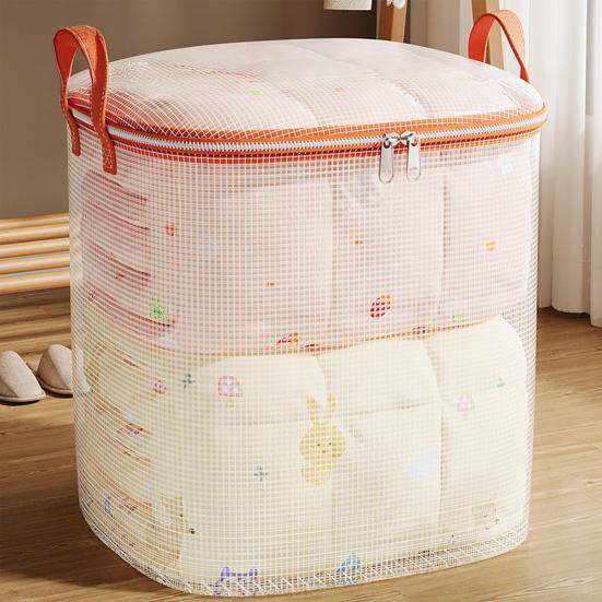 Extra Large Waterproof Quilt Storage Bag with Handles Transparent PVC Moving Bag Clear Viewing Bedroom Organizer