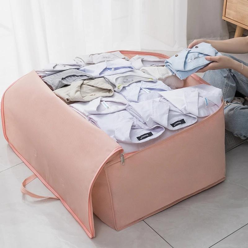 1pc Household Oxford Clothes and Quilt Storage Bag Durable and Waterproof Luggage Bag Wardrobe Organization and Storage