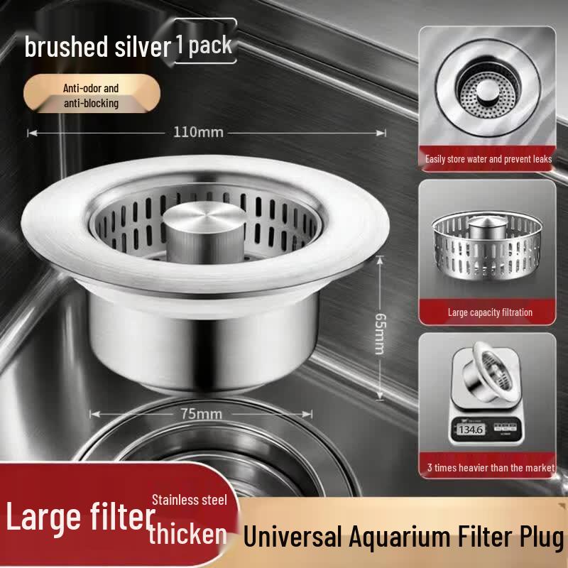 Kitchen Sink Pop-Up Drain Strainer & Stopper - 10 Pack