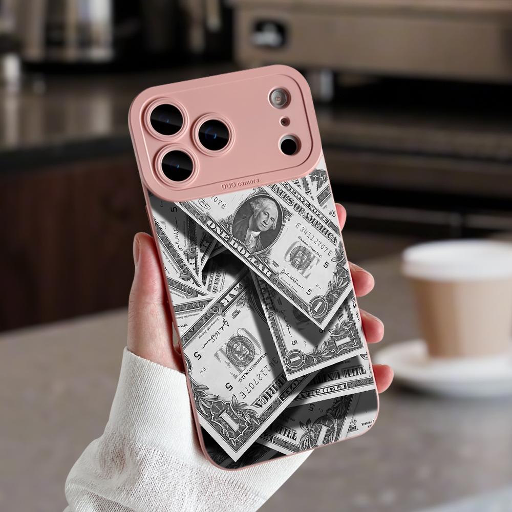 Monochrome 1 Dollar Bill Stack Money Print Phone Case For Samsung Galaxy S26 Ultra S25 S24 S23 S22 Plus S21 FE A16 A55 A35 Cover