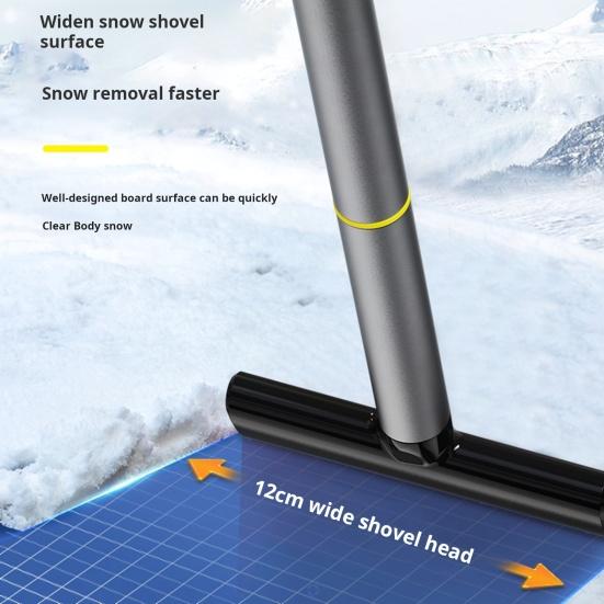 Ice Scraper with Detachable Window Squeegee for Cars Windshield Double-sided Snow Shovel