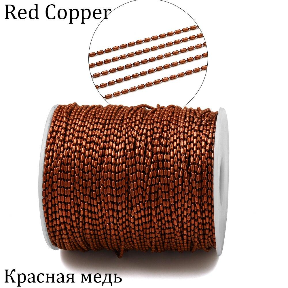 2 m/lote 1.5mm ouro cilíndrico contas de bambu bola salsicha correntes para diy colares pulseira jóias fazendo suprimentos acessórios