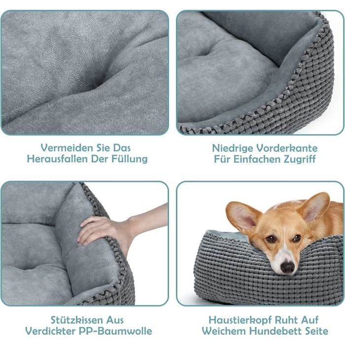 Panier pour chien - joejoy - moyen - duveteux - antidérapant - lavable