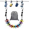 New Portable Retractable Clothesline Non-Slip with 12 Clips Drying Line 1.8M Foldable Hanging Rack Camping Accessories