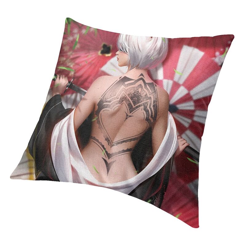 Nier Automata Anime Hentai Girl Cushion Covers Sofa Home Decorative Sexy Yorha 2B Thighs Thicc Ass Butt Square Throw Pillow Case
