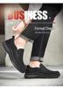 Men's Genuine Leather Slip-on Casual Shoes with Wear-Resistant MD Outsole and Frosted Cowhide Finish