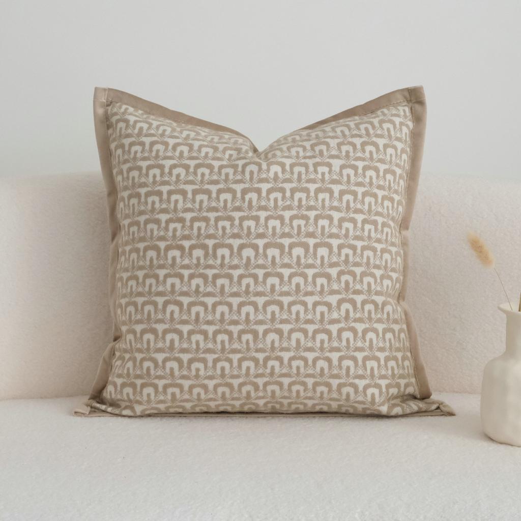Chenille Throw Pillow Covers Textured Geometric & Solid Cushion Cases Boho Farmhouse Pillowcase for Living Room Couch Decor