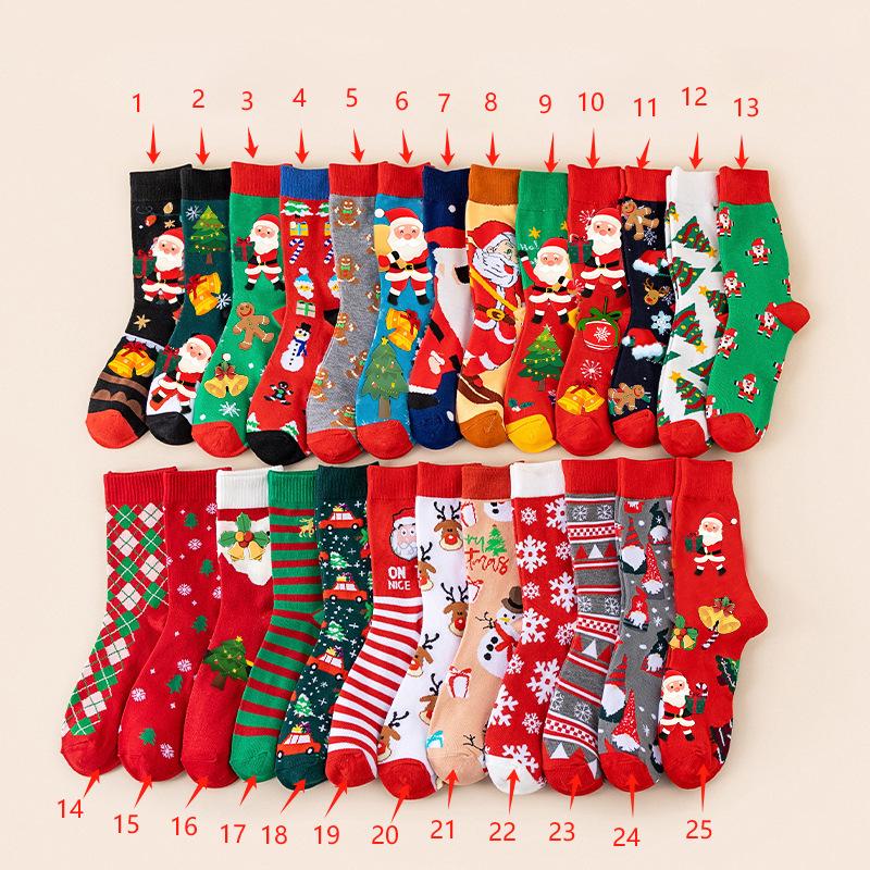 

In Stock Plus Size Mid-Calf Jacquard Christmas Socks Bestseller