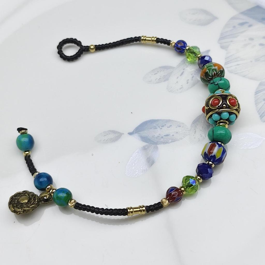 Tibetan Handmade Woven Ethnic Bracelet - Artistic, Versatile, Adjustable Rope with Unique Design