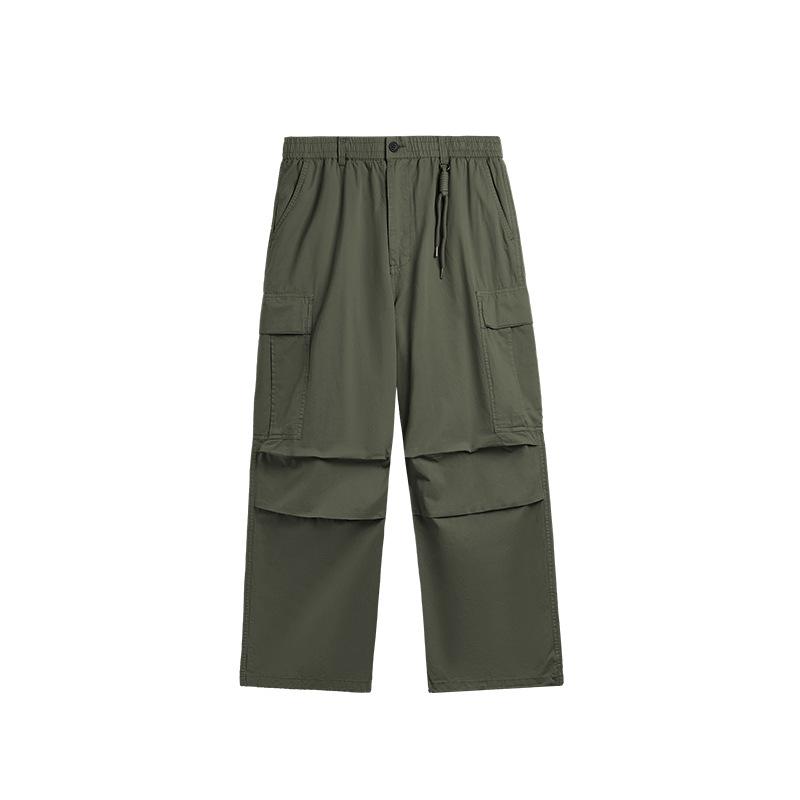 Classic Design Multi Flap Pockets Cargo Pants Men's Loose Fit Drawstring Cargo Pants for Skateboarding Street Outdoor Camping