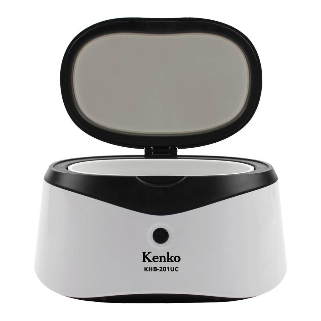 Kenko Ultrasonic Cleaner KHB-201UC 40kHz Glasses Watches 600ml Large Capacity Timer Watch Band Holder Cleaning Basket White