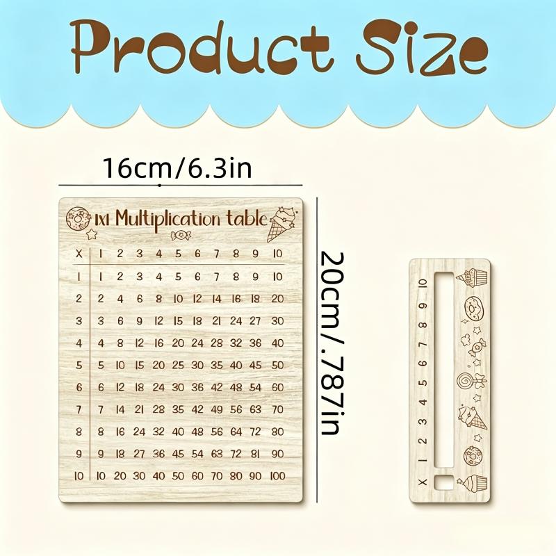 99 Einmaleins Holzbrett Set Mathe Arithmetik Lehrmittel Montessori Pädagogisches Holz Mathe Spielzeug