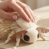Soft Silkworm Moth Plush Toy Cute Simulated Insect Animal Exquisite Fuzzy Winged Bug Decorative Ornament Kids Gift Home Decor