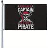 2D Door Banner, Work Like a Captain, Play Like a Pirate Flag 91.44X152.4cm Outdoor Banner, 91.44X152.4cm Fun Print Banner, Easy To Hang, Holiday Decor