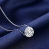 Copper Color Chain Small Ball Pendants Women's Necklaces Short Neck Zircon Rhinestone Clavicle Necklace Party Neck Zircon