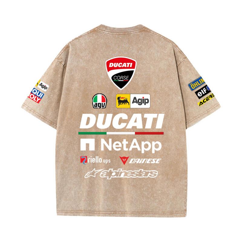 2026 Letní závodní oblek Ducati F1 Tým Red Bull Verstappen Uniforma Krátký rukáv Vintage praná trička Kulatý výstřih Trička