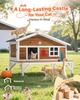 Insulated Cat House, All-Around Foam Insulation Elevated Cat Shelter, Wooden Feral Kitty Shelter with Large Platform, Waterproof Cats Condos for