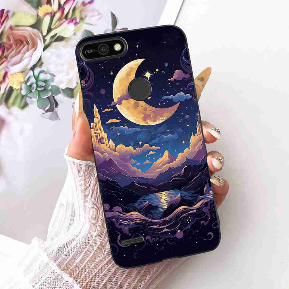 For Tecno Pop 2 F B1c Case Cartoon Lion Butterfly Silicone TPU Black Cover For Tecno Pop 2F POP 2F 5.45" Phone Cases Coque