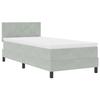 Lit Box Spring vidaXL avec Matelas Gris clair 90x200 cm Velours 3339212