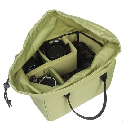 Camera Insert Bag Large Nylon Breathable Hiking with Compartment Convenient Lens