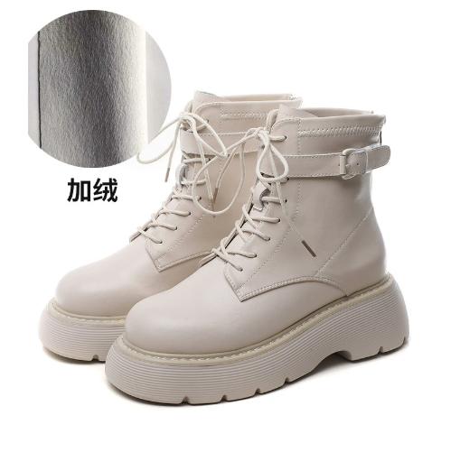 Fashion AIYUQI Women Booties Genuine Leather 2025 Winter New Platform Ankle Boots Women Retro Fleece Round-toe Fashion Boots Women