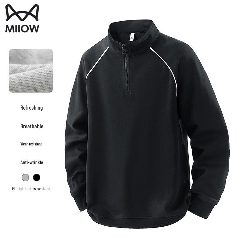 MiiOW Men s Round Neck Long Sleeve Sweatshirt L
