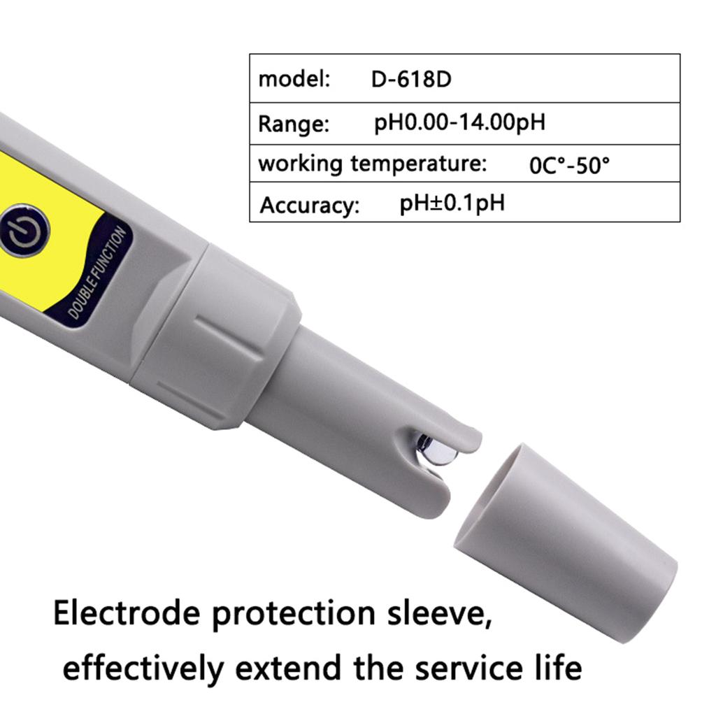 Portable pH Meter Acid Alkali Meter Ph Tester  Accurate Testing for Quality Control Foods Precise Measurements Tool