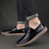 2024 New Lace Up Leather Shoes Men Loafers Soft Comfortable Mens Business Shoes Flat Casual Footwear Men Warm Brand Oxford Shoes